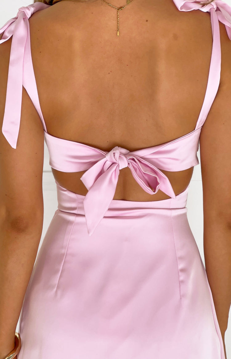 Azira Tall Fit Pink Tie Mini Dress