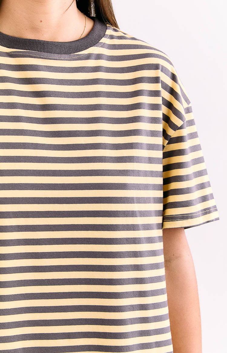 Alba Yellow Stripe Oversized Tee