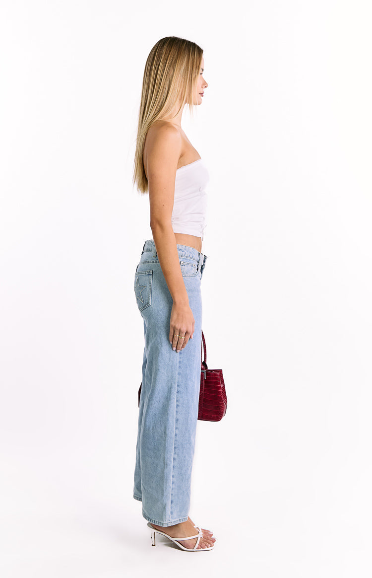 Dakota White Strapless Top