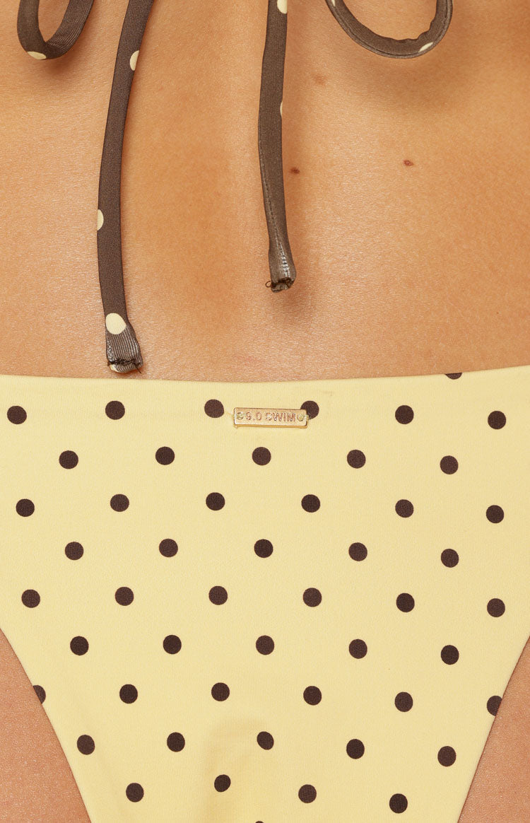 Ellis Yellow Polka Dot Bikini Bottoms
