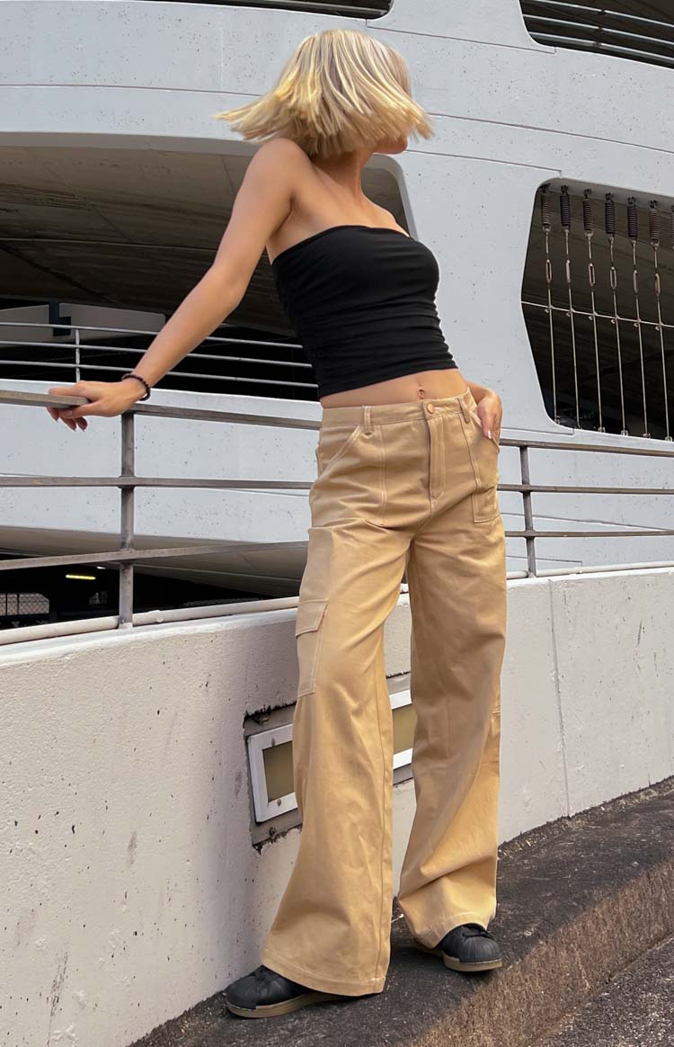 Iva Beige Cargo Pants