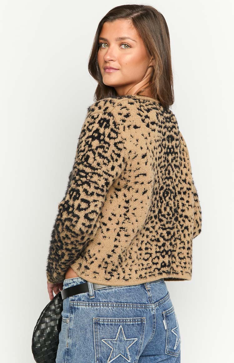 Kahli Leopard Print Cardigan