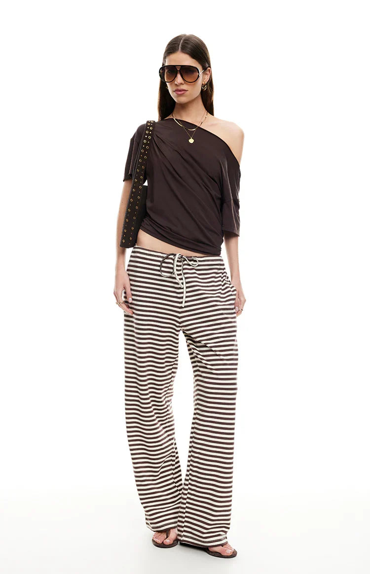 Lioness Bloom Dark Chocolate Stripe Pants