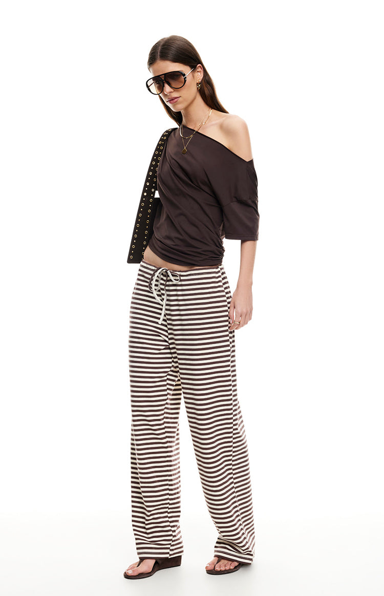 Lioness Bloom Dark Chocolate Stripe Pants