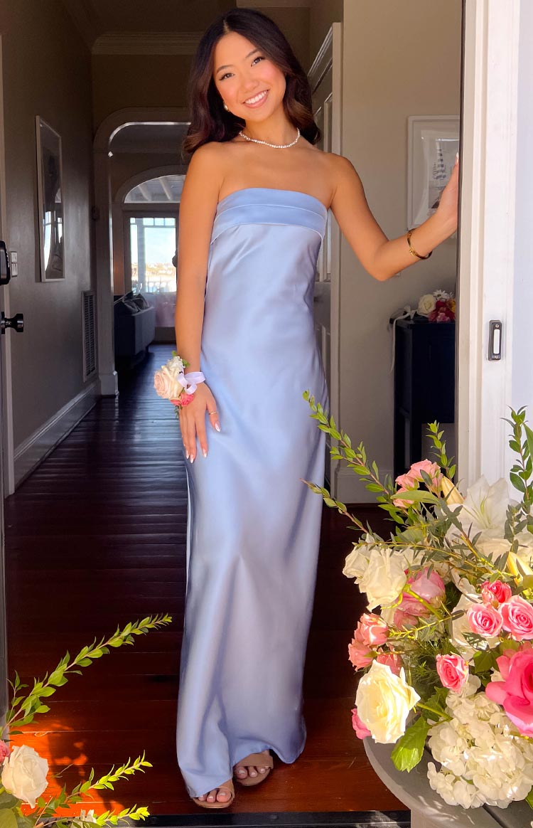 Maiah Blue Formal Maxi Dress