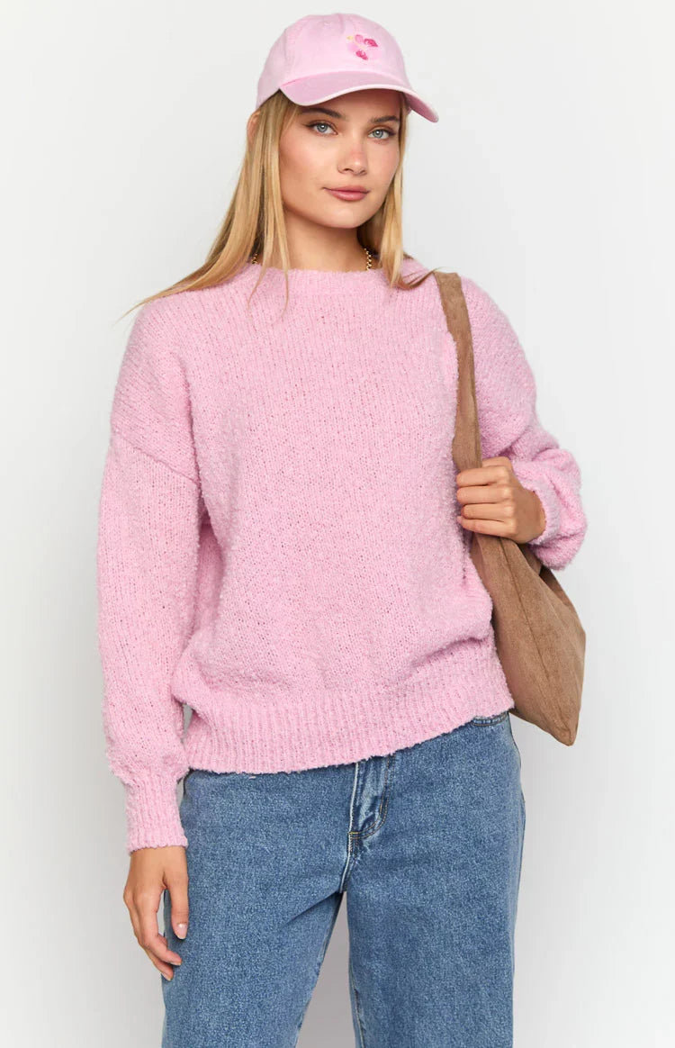 Oxford Pink Knit Sweater