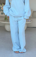 Pip Blue Mid Rise Slouch Fit Trackpants